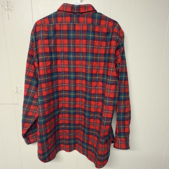 Vtg Pendleton Authentic Boyd Tartan Plaid 100% Wool USA Made Button Down Men XL - Picture 12 of 12